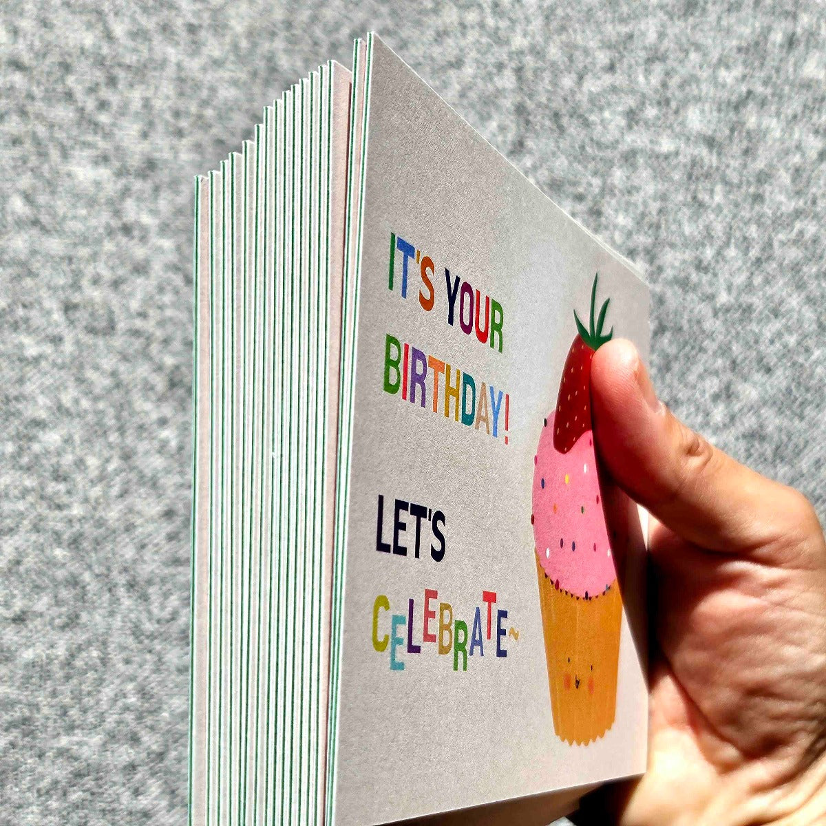 Birthday cupcake postcard