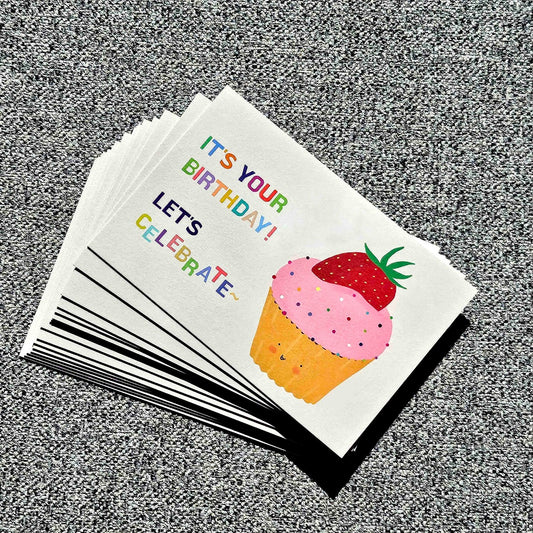 Birthday cupcake postcard