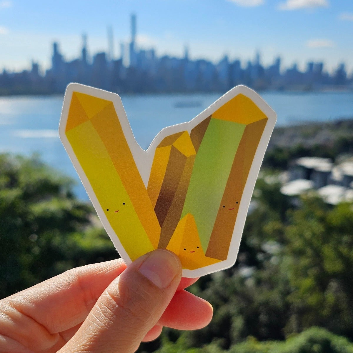 Mineral Bros™ sticker: Lemon Aura Crystal