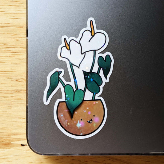 Shy anthurium sticker