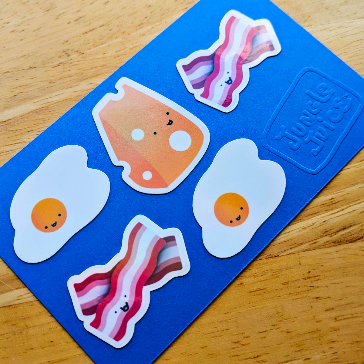 Bacon, egg, and cheese stickers (5)