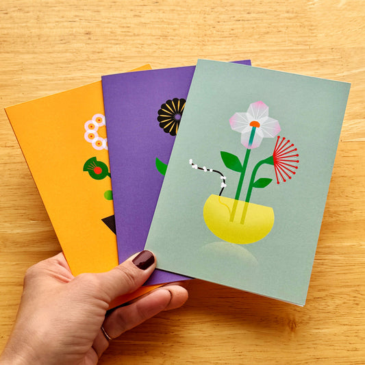 Flores blank greeting cards (3)