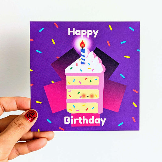 Birthday cake postcard
