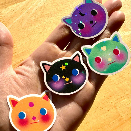 Magic cats stickers (4)