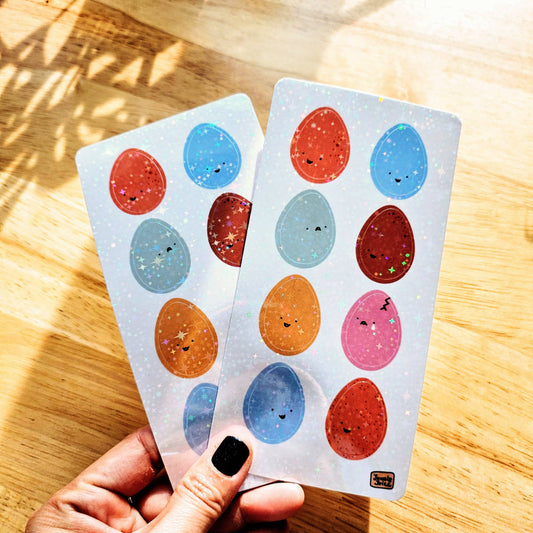 Organic eggs sticker sheet