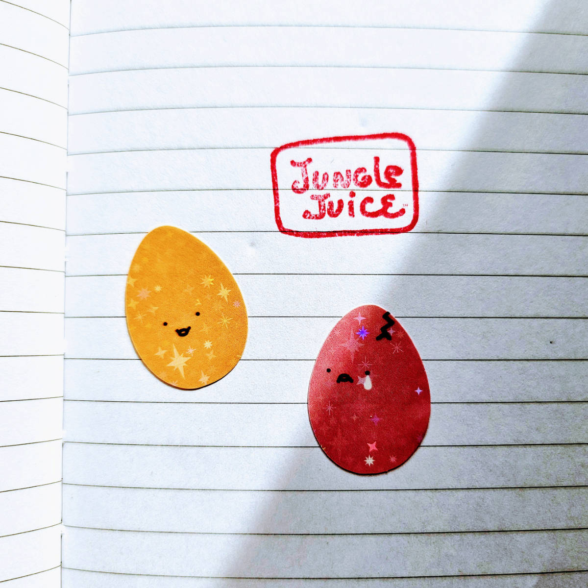 Organic eggs sticker sheet