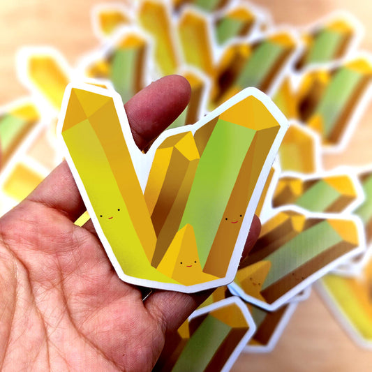 Mineral Bros™ sticker: Lemon Aura Crystal