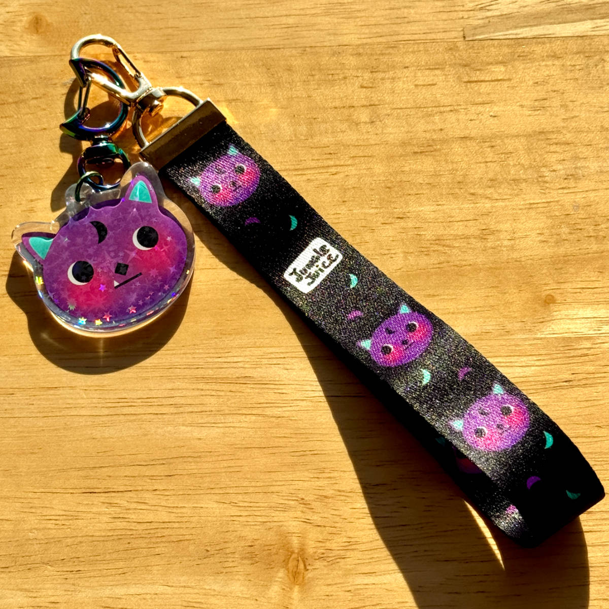 Magic cats lanyard keychain