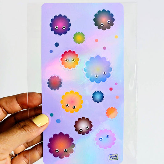 Tired flowers sticker sheet