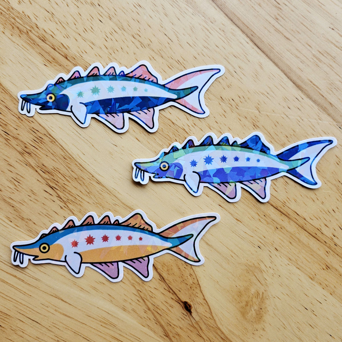 Ocean magic stickers: Sturgeon (3)