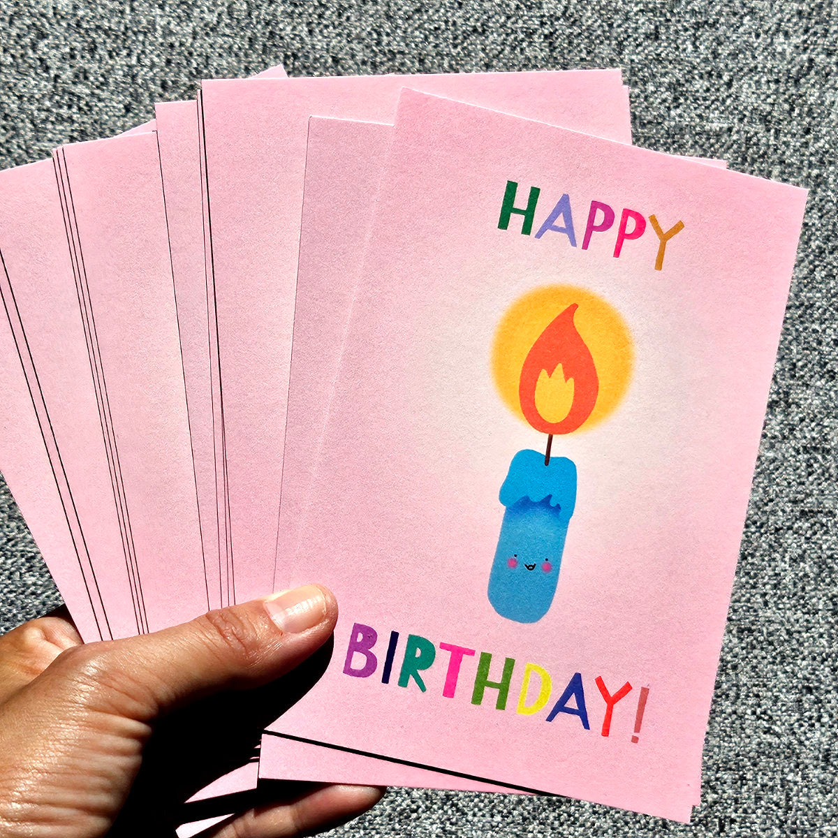 Bright candle postcard