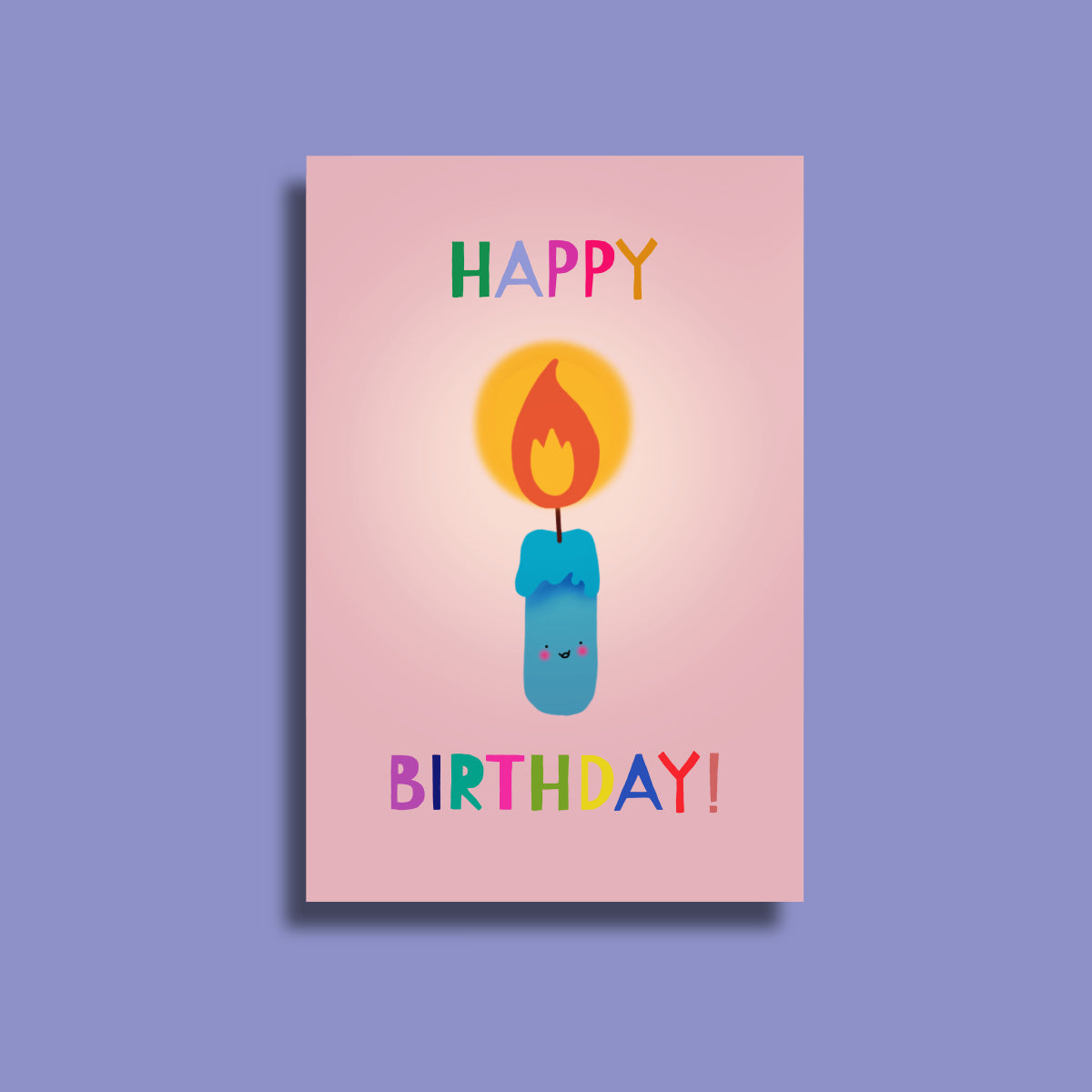 Bright candle postcard