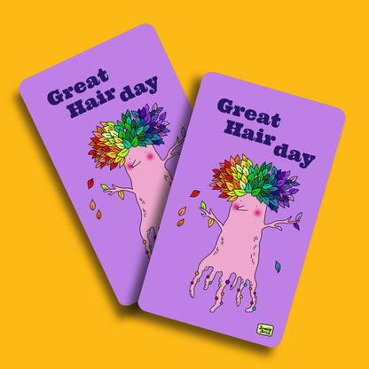 Giant beauty sticker: Great Hair day