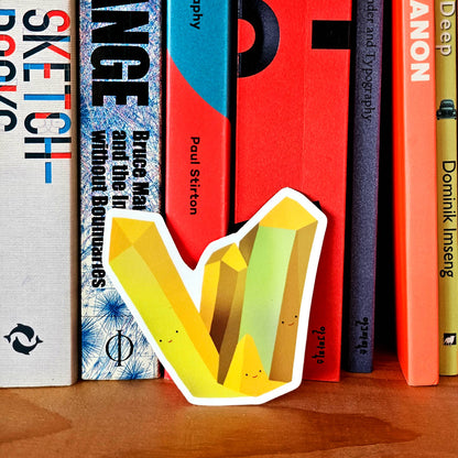 Mineral Bros™ sticker: Lemon Aura Crystal