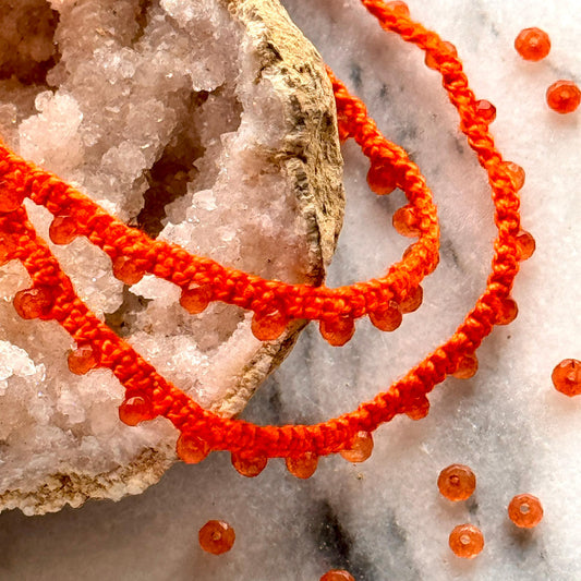 Orange Jade necklace