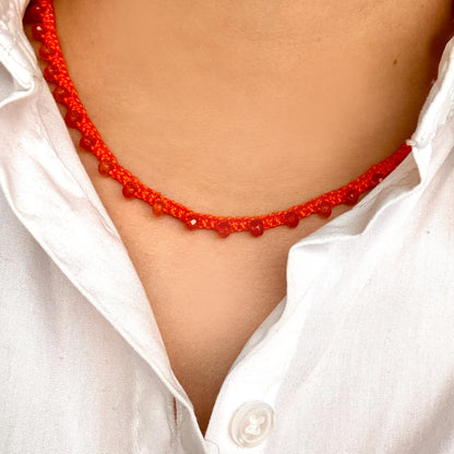 Orange Jade necklace