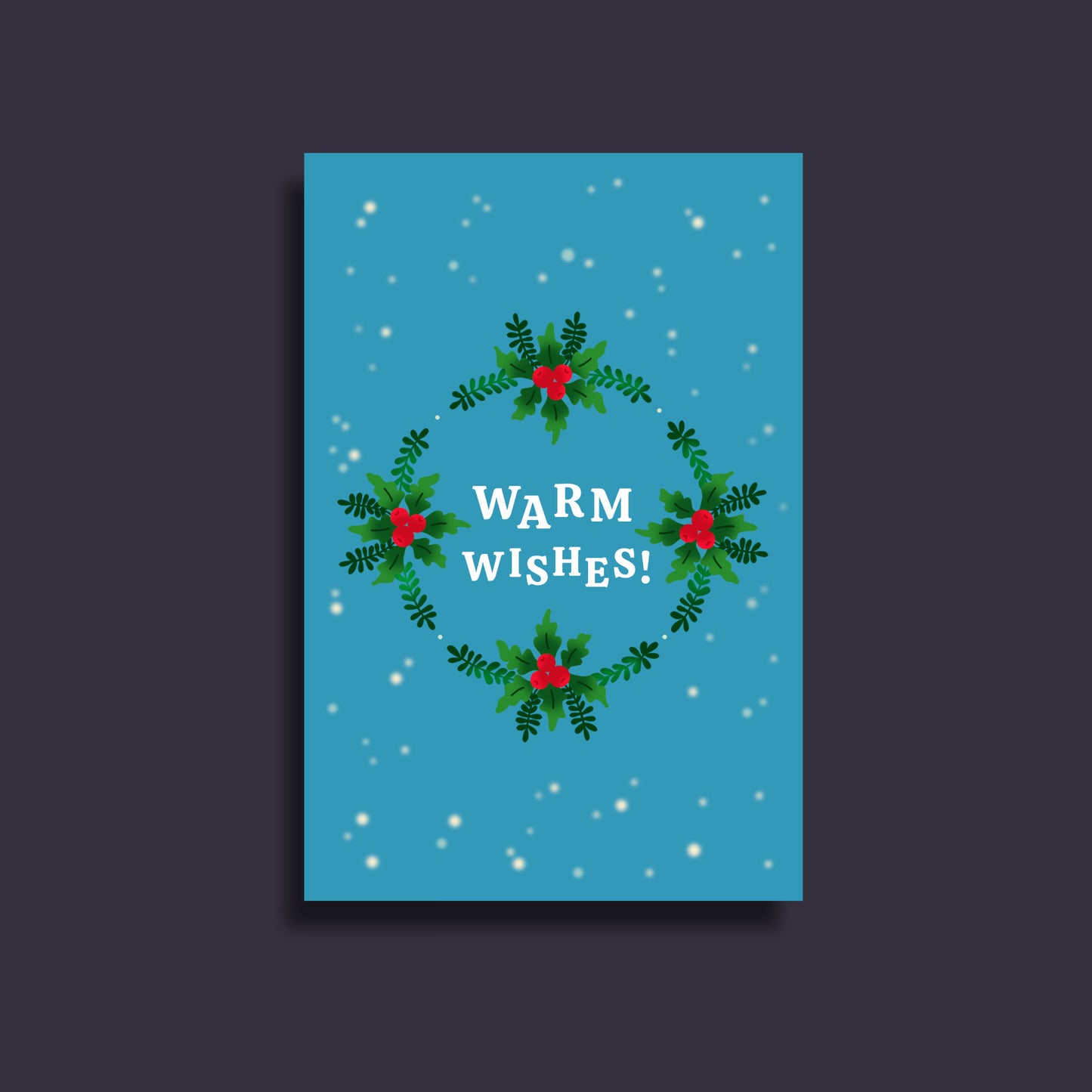 Warm wishes postcard